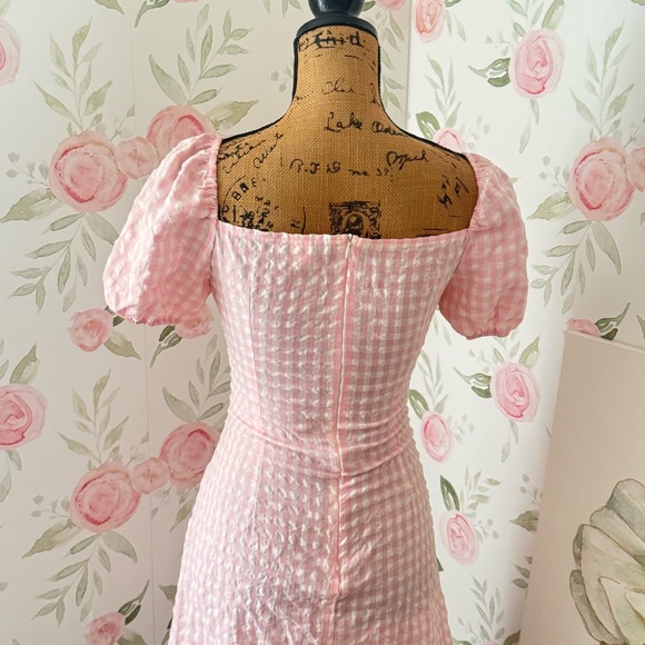 Pink Gingham Corset Mini Dress - Picture 3 of 7